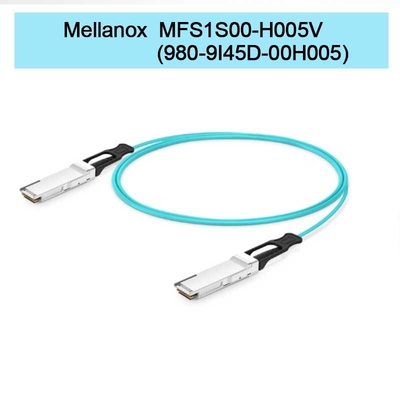 MFS1S00-H005V ((980-9I45D-00H005) Aoc активный оптический кабель до 200Gb/S IB HDR QSFP56 5m