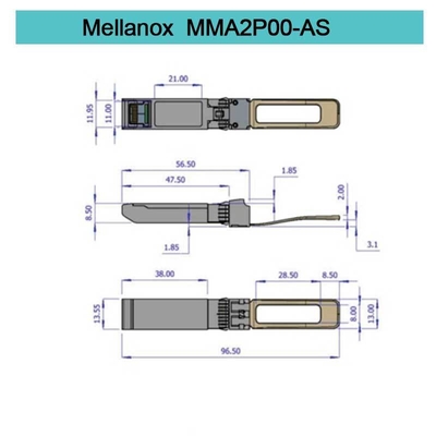 Pluggable СТАРШИЙ до 100m модуля MMA2P00-AS 25GbE LC-LC приемопередатчика Mellanox SFP