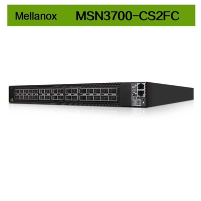 Переключатель сети MSN3700 AC PSUs Mellanox Линукса 2 кумулюса - порты QSFP28 CS2FC 100GbE 1U 32