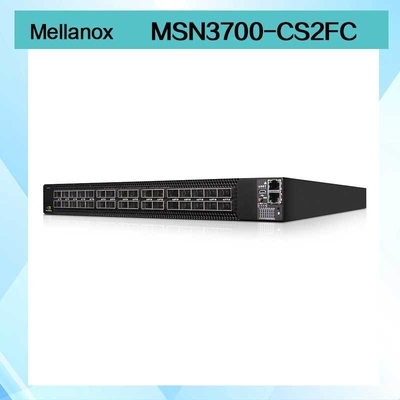 Переключатель сети MSN3700 AC PSUs Mellanox Линукса 2 кумулюса - порты QSFP28 CS2FC 100GbE 1U 32