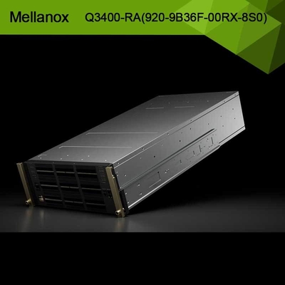 Квантовый 3-базированный XDR Infiniband Switch Q3400-RA 920-9B36F-00RX-8S0 4U 144 XDR порты более 72 OSFP клеток 8 источников питания