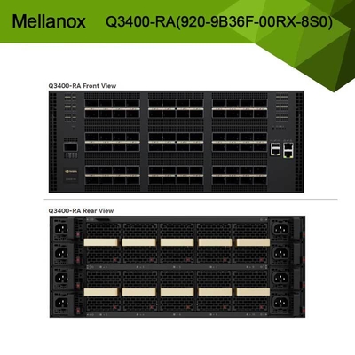 Квантовый 3-базированный XDR Infiniband Switch Q3400-RA 920-9B36F-00RX-8S0 4U 144 XDR порты более 72 OSFP клеток 8 источников питания