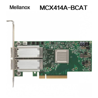 Nvidia 900-9X426-0054-Sq0 MCX414A-Bcat Connectx-4 En Карта сетевого интерфейса, 40/56gbe Двухпортовый Qsfp28, Pcie3.0 X8, Высокая скоба