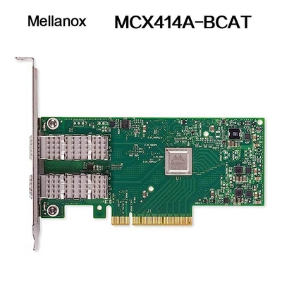 Nvidia 900-9X426-0054-Sq0 MCX414A-Bcat Connectx-4 En Карта сетевого интерфейса, 40/56gbe Двухпортовый Qsfp28, Pcie3.0 X8, Высокая скоба