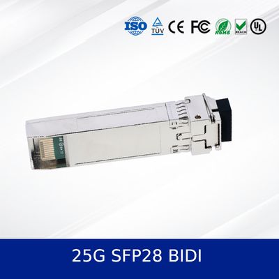 25G SFP28 BIDI 10KM  Двухканальный CDR  Оптический приемопередатчик  Промышленный температурный диапазон, поддержка DDM