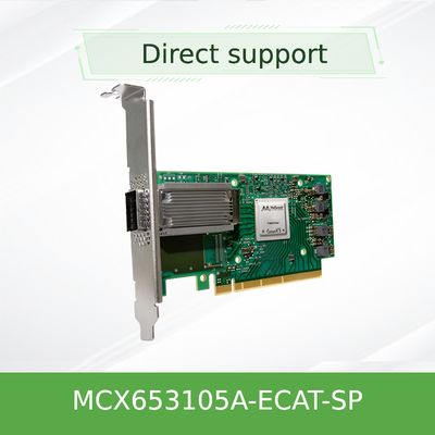 Nvidia MCX653105A-Ecat-Sp Connectx6 Однопортовая сетевая карта Osfp56 EDR 100GB/S Vpi