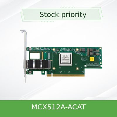 Карта PCIe переходника EN двойного порта 10 25gbe Sfp28 MCX512A-ACAT Mellanox Connectx 5 3,0 X8