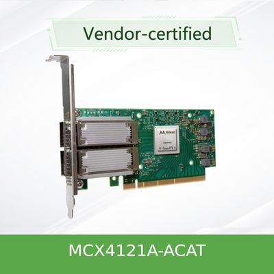 MCX4121A-ACAT ConnectX®-4 Lx EN Nic Сетевая интерфейсная карта 25GbE с двумя портами SFP28