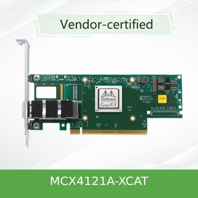 Латентность карты сети 25Gb/S MCX4121A-XCAT Mellanox SFP28 QSFP28 низкая гибкая