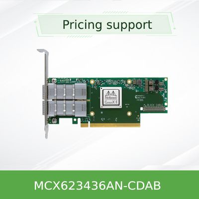 Nvidia MCX623436an-Cdab Connectx-6 Dx En Карта адаптера, 100 Gb, Ocp3.0, с управлением хостами, двумя портами Qsfp56, Pcie 4.0 X16, без крипто, Thumbscrew (Pull Tab)