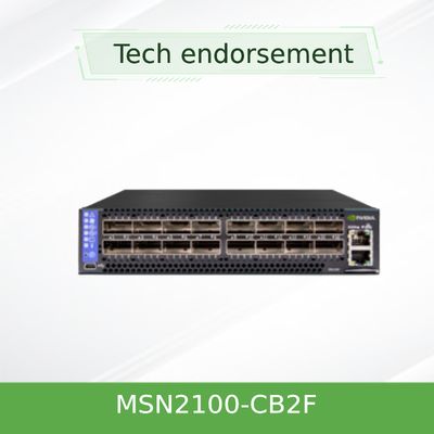 Спектр переключателя сети MSN2100-CB2F Mellanox основал открытые локальные сети 1001U с картой Mellanox