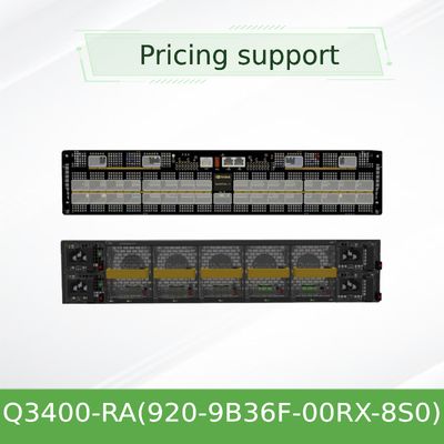 Квантовый 3-базированный XDR Infiniband Switch Q3400-RA 920-9B36F-00RX-8S0 4U 144 XDR порты более 72 OSFP клеток 8 источников питания