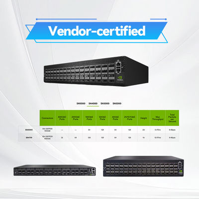 32 локальной сети Mellanox открытого источника QSFP-DD переключает 400GbE 1U MSN4700-WS2F