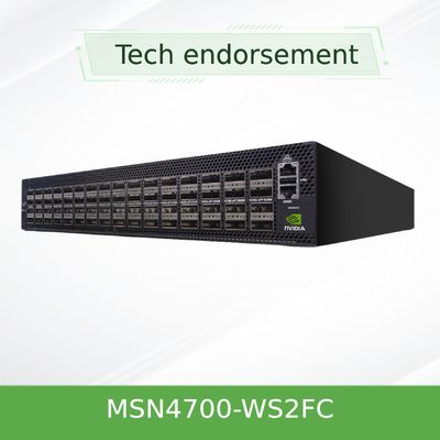 Открытый переключатель сети 400GbE Mellanox локальных сетей Spectrum-3 1U MSN4700-WS2FC