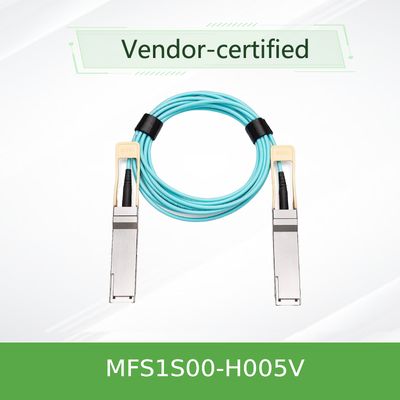 MFS1S00-H005V ((980-9I45D-00H005) Aoc активный оптический кабель до 200Gb/S IB HDR QSFP56 5m