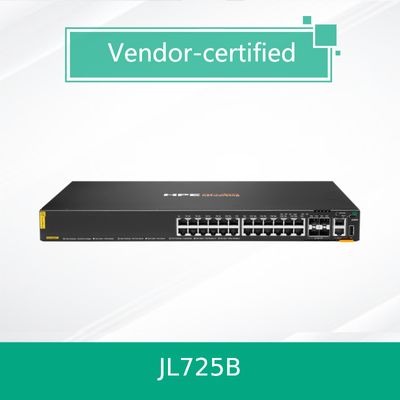 100% Подлинные продукты HPE Aruba Networking CX 6200F 24G Class-4 PoE 4SFP+ 370W Switch (JL725B)