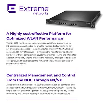 Коммутатор Extreme Networks  Wireless WING NX 5500 Integrated Services Platform NX-5500-100R0-WR