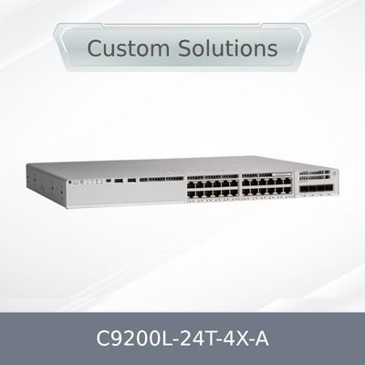 Оригинальный новый коммутатор Cisco C9200L-24t-4X-a Catalyst 9200L с 24 портами, 4x 1G, SNMP, стекируемый, QoS, LACP, Cisco C9200L-24t-4X-a