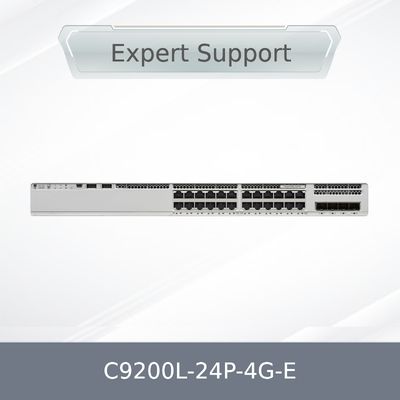 C9200L-24p-4G-E Cisco Catalyst 24-портовый PoE коммутатор уровня 3 с управлением, Gigabit Ethernet, 4 порта SFP, стекируемый сетевой коммутатор C9200L-24p-4G-E