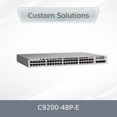 C9200-48p-E 48X 1g RJ45 Poe+Port Network Switch 48 Port Poe+Network Essentials с питанием от переменного тока X1