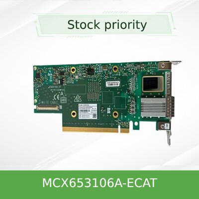 NVIDIA MCX653106A-ECAT ConnectX-6 100Gb/s Dual-Port InfiniBand & Ethernet Smart Network Interface Card (Карта интерфейса интеллектуальной сети с двумя портами)