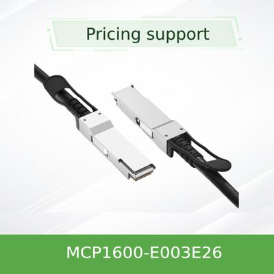 Медный пассивный прямой кабель NVIDIA Mellanox MCP1600-E003E26 100 Гбит/с QSFP28 – 3 м, EDR InfiniBand, низкая задержка, почти нулевое энергопотребление для межсоединений центров обработки данных