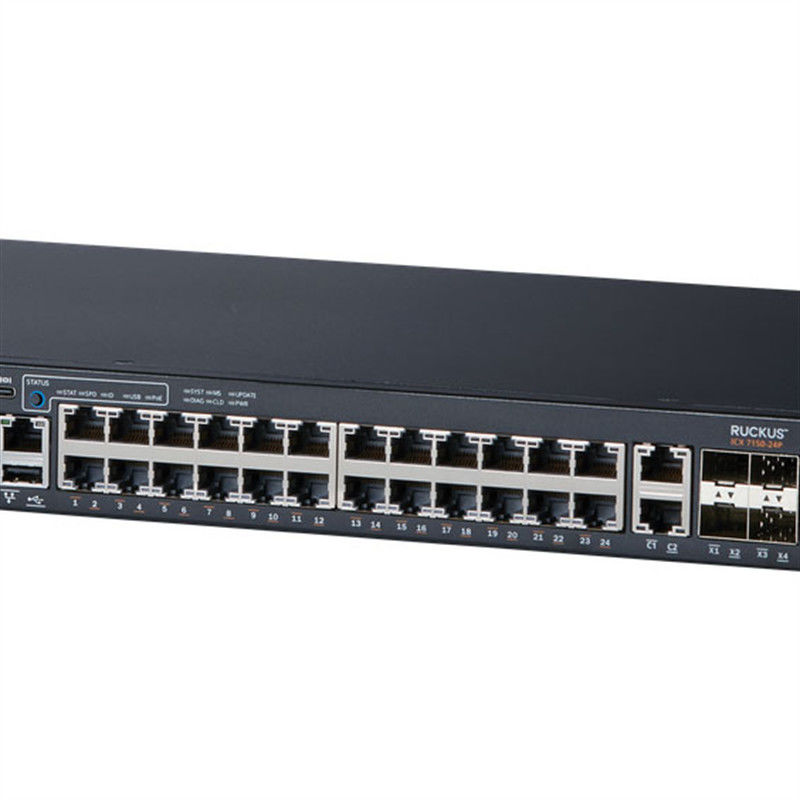 переключатель сети ICX7150 драки 24P 4X1G 10/100/1000Mbps RJ-45 PoE 370W