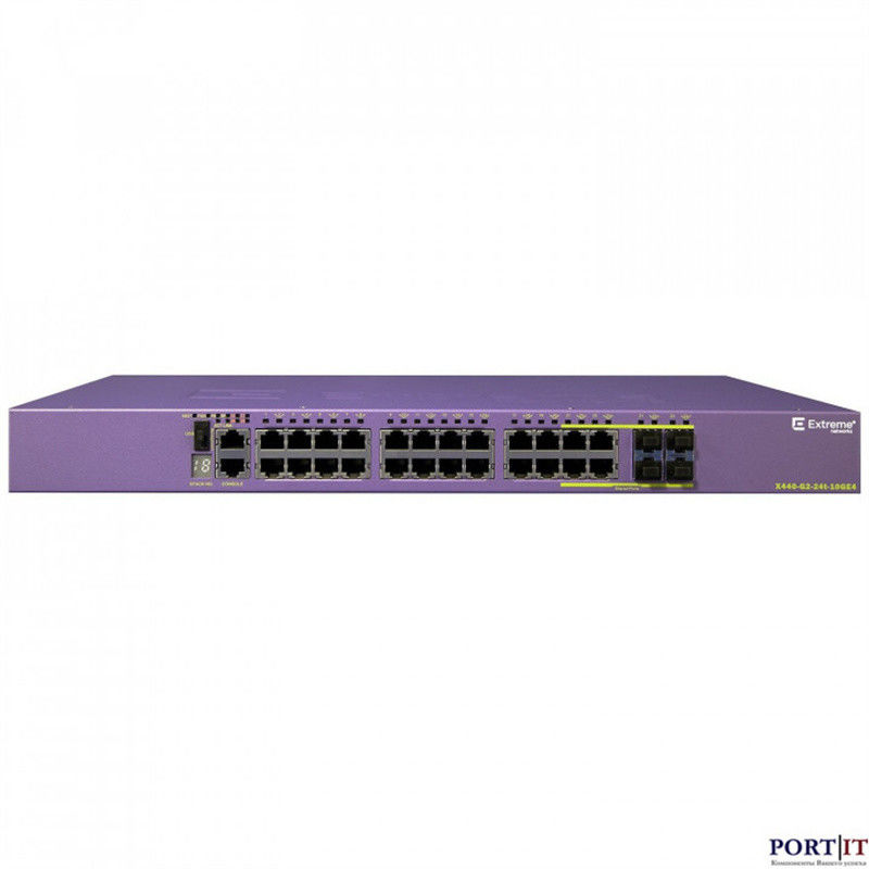 10GE4 Scalable AVB Extreme Networks X440 Switch G2 24T X440-G2-24p-10GE4 новый и оригинальный
