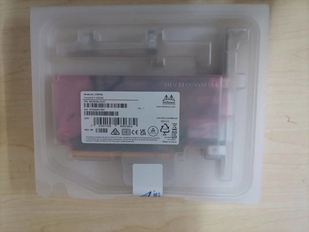 100GbE Двойн-порт QSFP28 PCIe3.0x16 карты сети MCX516A-CCAT NIC Mellanox