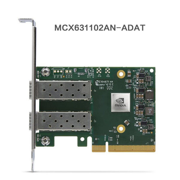 25GB гавань SFP28 PCIE 4,0 X8 карты сети MCX631102AN-ADAT Nic Mellanox двойная