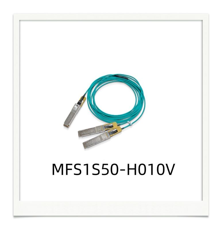 MFS1S50-H010V 200GbE к активному кабелю оптического волокна 2x100GbE InfiniBand привязывает кабель Mellanox AOC