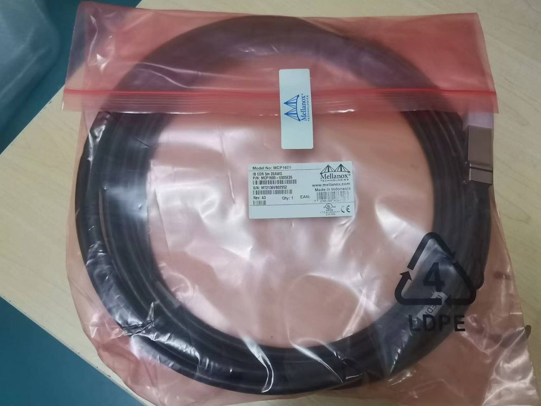 Кабель InfiniBand EDR сразу присоединения MCP1600-E003E26 медный до 100Gb/S QSFP28 3m черное 26AWG