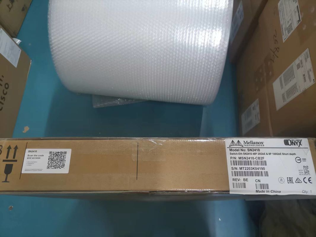 Локальные сети переключателя сети MSN2410-CB2F Mellanox с ониксом 18 SFP28 и 4 порта QSFP28