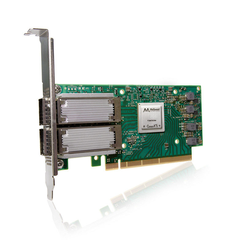 Карта сети EDR InfiniBand и 100GbE Mellanox переходника ConnectX-5 бывшая VPI удваивает гавань QSFP28 MCX556A-EDAT