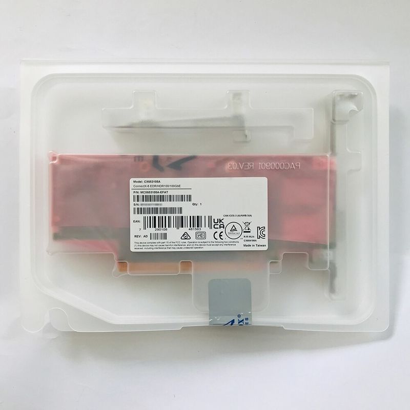 Порт Nic ConnectX- 6 VPI Hdr100 Edr Ib MCX653106A-ECAT Mellanox 100gb двойной