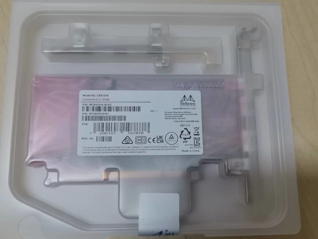 Гавань SFP28 PCIe3.0 X8 карты сети 10GbE EN Mellanox MCX4121A-XCAT ConnectX-4 Lx двойная