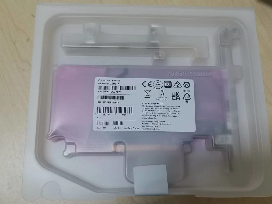 Карта MCX4121A-ACAT сетевого интерфейса двойного порта SFP28 PCIe3.0 X8 EN 25GbE Mellanox ConnectX-4 Lx