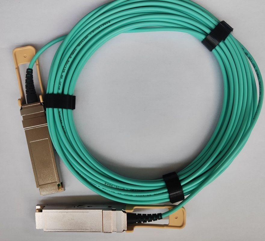 200G QSFP56 активный оптический кабель 26.56GBaud скорость передачи данных совместима с OM3/OM4 разъединителем тип QSFP56 разъединителя