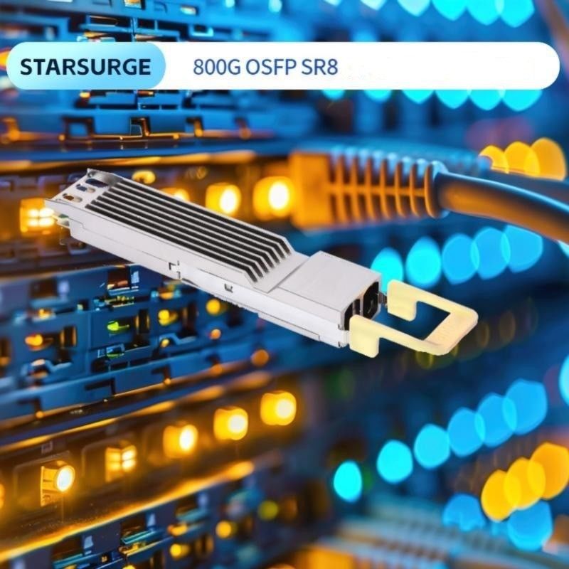 ≤ 17 Вт Минимальная получаемая мощность 800G OSFP SR8 Приемник для InfiniBand NDR 8x100GbE Breakout Fiber Optic