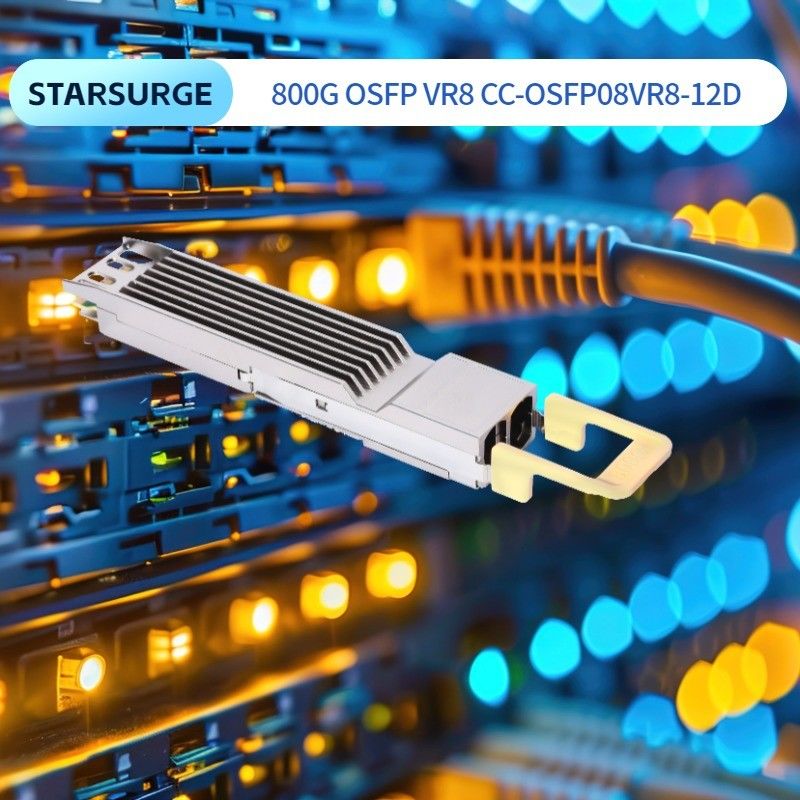 800G VR8 Мультимодный горяче-подключаемый передатчик для оборудования для волоконно-оптического оборудования и производительности NDR InfiniBand от 0°C до 70°C