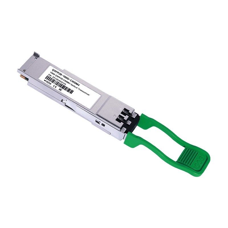 100G QSFP28 2 км CWDM4 волоконно-оптические передатчики Ethernet Сетевая мощность ≤ 3,5 Вт Минимальная дебиторская задолженность ≤ 3,5 Вт 2 км Диапазон оригинальный