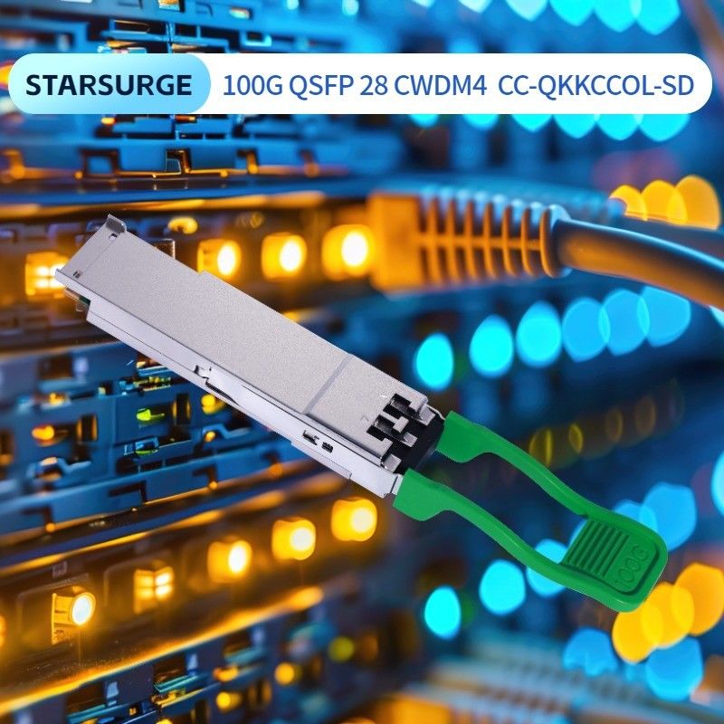 100G QSFP28 2 км CWDM4 волоконно-оптические передатчики Ethernet Сетевая мощность ≤ 3,5 Вт Минимальная дебиторская задолженность ≤ 3,5 Вт 2 км Диапазон оригинальный