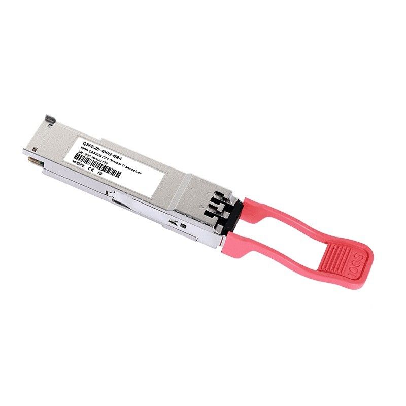 Единый источник питания 3.3V 100GBase QSFP28 ER4 40KM Волоконно-оптическое оборудование Дуплексный LC оптический приемопередатчик модуль для ваших требований