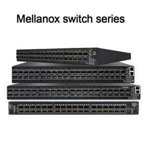 Стекируемый 2U открытый Ethernet-коммутатор с 64 портами QSFP28 и двойными блоками питания. Технология Infiniband. Функция стекирования.