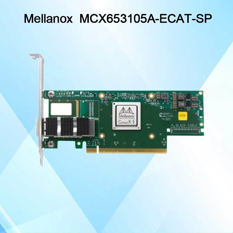 Nvidia MCX653105A-Ecat-Sp Connectx6 Однопортовая сетевая карта Osfp56 EDR 100GB/S Vpi