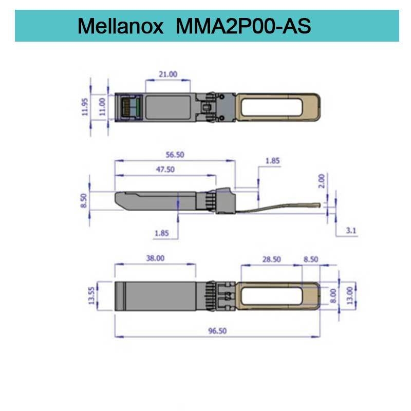 Pluggable СТАРШИЙ до 100m модуля MMA2P00-AS 25GbE LC-LC приемопередатчика Mellanox SFP