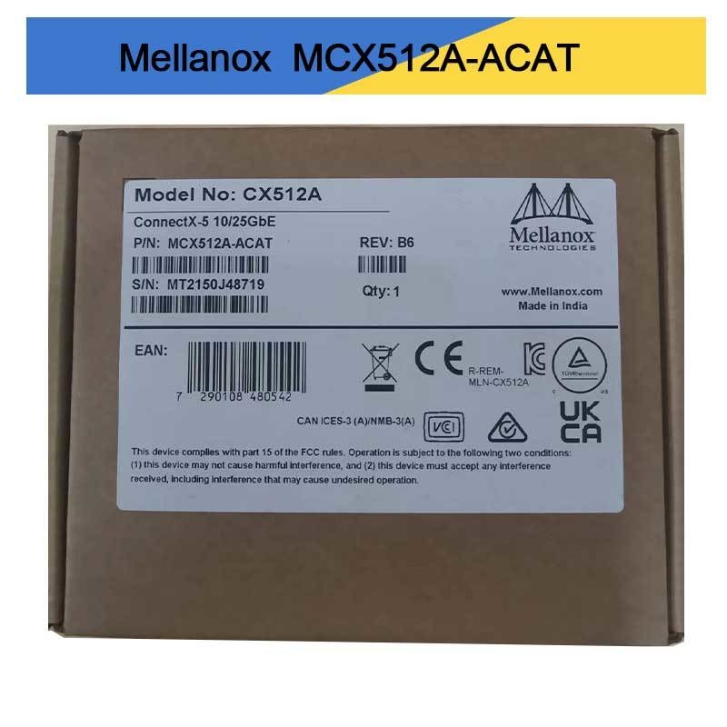 MCX512A-ACAT Mellanox ConnectX-5 EN Карта сетевого интерфейса 10/25GbE с двумя портами SFP28