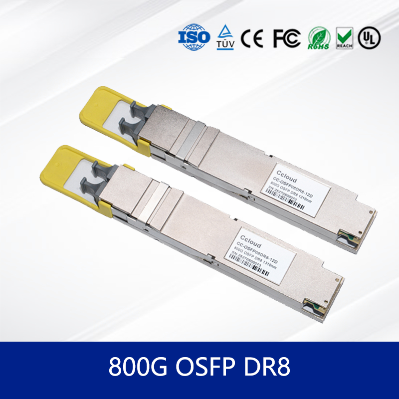 Надежный модуль оптического приемопередатчика 800G OSFP DR8 приемопередатчик для высокопроизводительной передачи данных