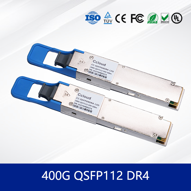 QSFP-DD 400G DR4 Модуль одномодного, многомодного оптического передатчика для высокопроизводительных сетей