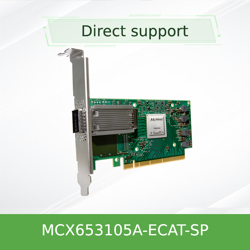 Nvidia MCX653105A-Ecat-Sp Connectx6 Однопортовая сетевая карта Osfp56 EDR 100GB/S Vpi